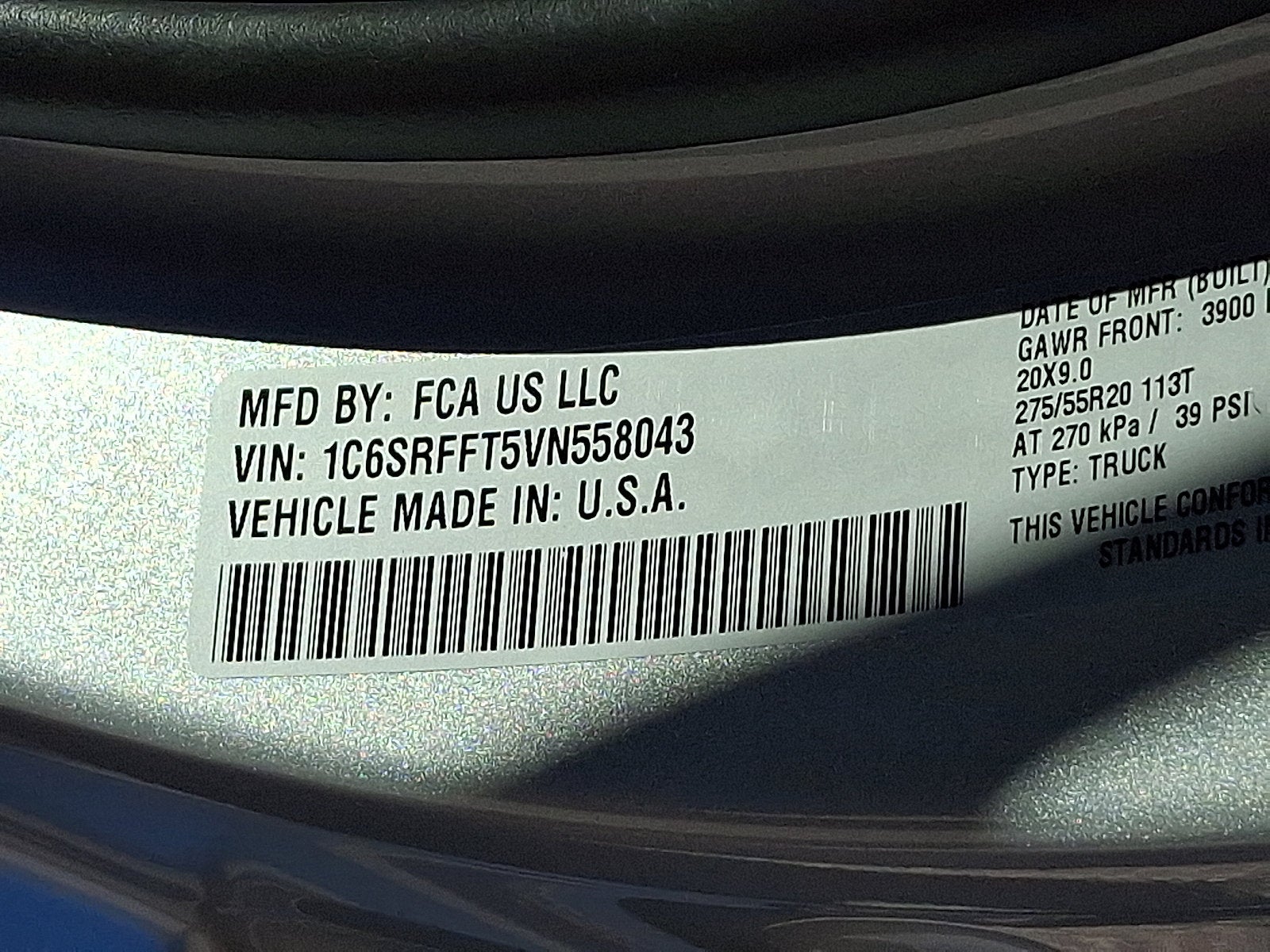 2027 RAM 1500 RAM 1500 BIG HORN CREW CAB 4X4 5'7' BOX