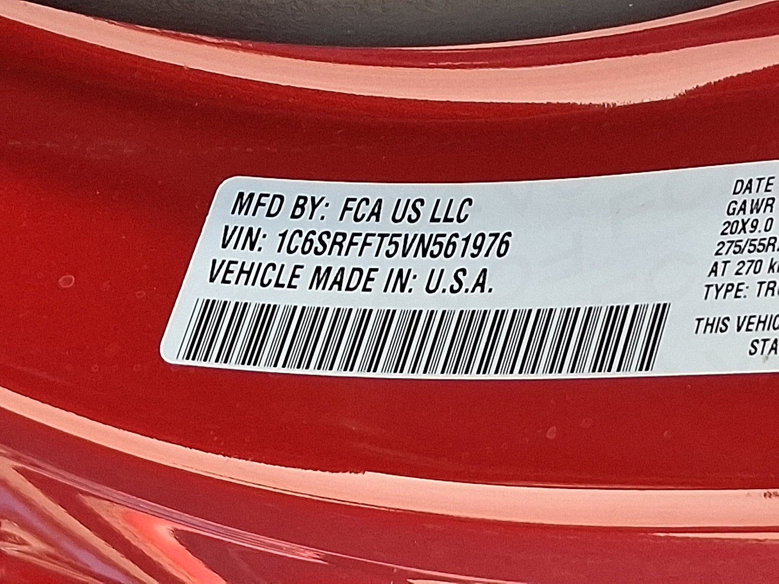 2027 RAM 1500 RAM 1500 BIG HORN CREW CAB 4X4 5'7' BOX