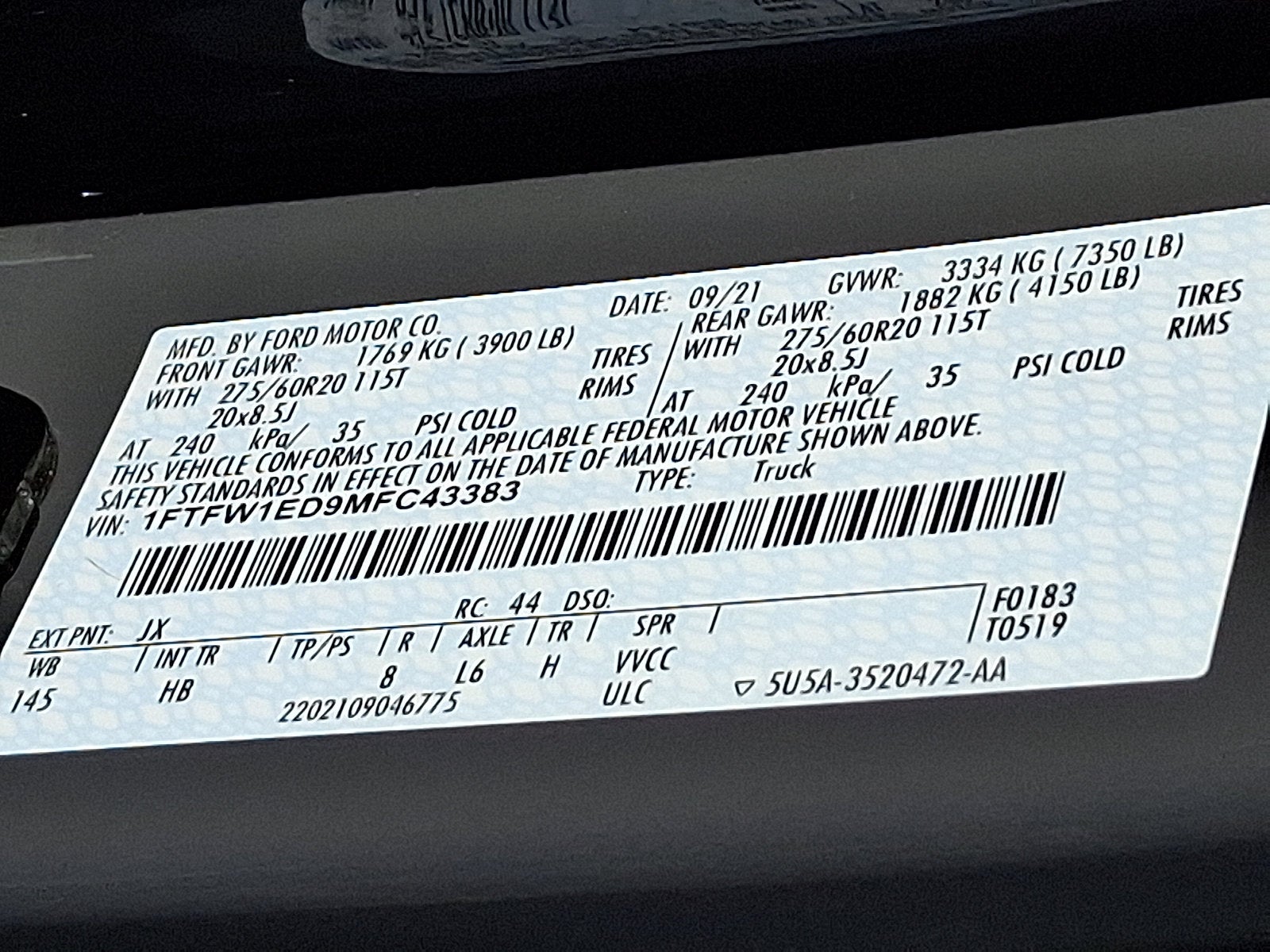 2021 Ford F-150 Base