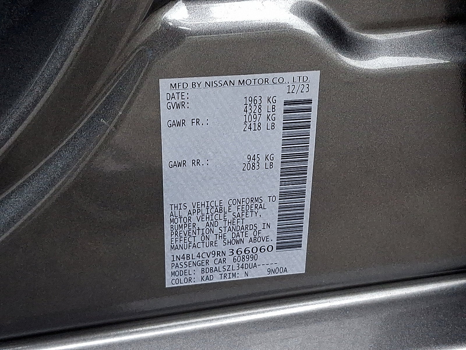 2024 Nissan Altima SR FWD