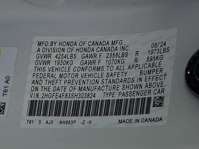 2025 Honda Civic Hybrid Sport