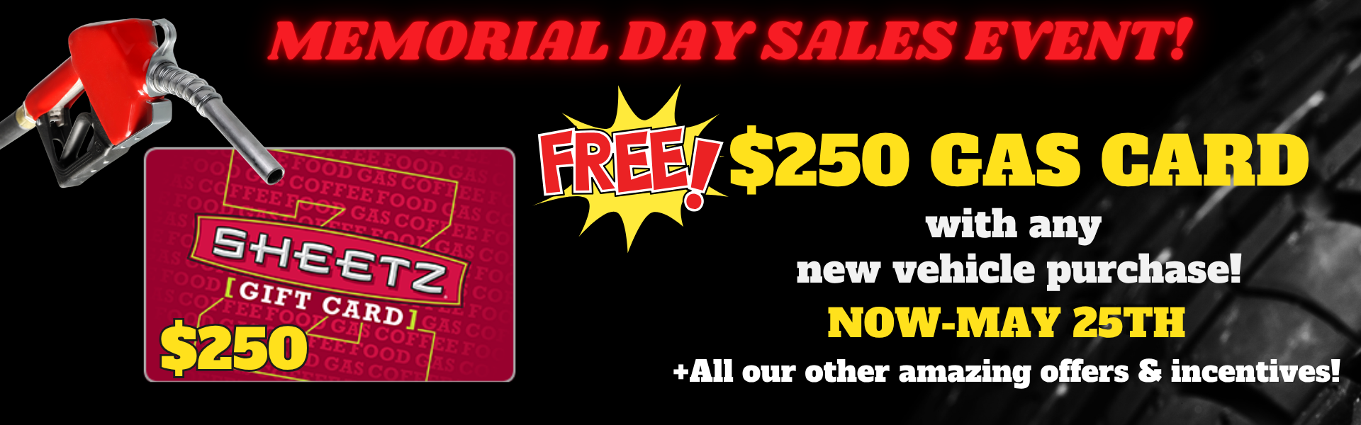 Gas card and memorial day sales